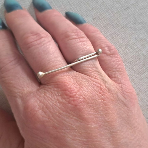 Minimal Handmade Silver Ring Set like new