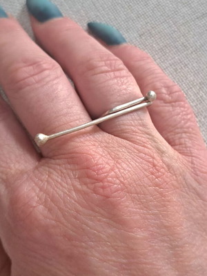 Minimal Handmade Silver Ring Set like new