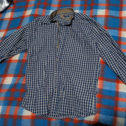 Berto Lucci Medium shirt lightly worn, blue and beige