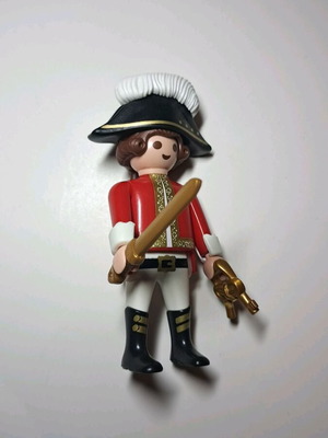 Playmobil φιγούρα Βρετανού στρατιώτη με κόκκινη στολή, σπαθί και κλειδιά