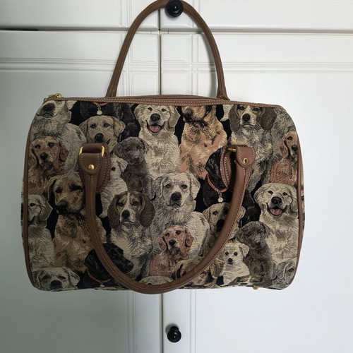 Women's handbag with dog pattern new