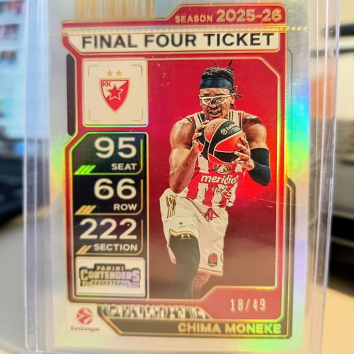Chima Moneke Panini Contenders EuroLeague BK Final Four Ticket 18/49 #26 like new