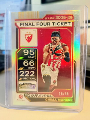 Chima Moneke Panini Contenders EuroLeague BK Final Four Ticket 18/49 #26 like new