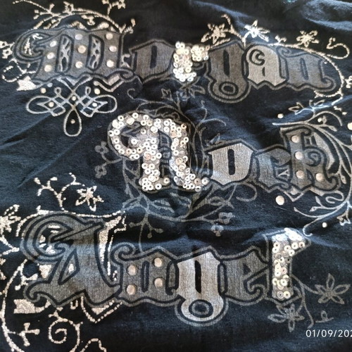 Morgan Sequin Backless Blouse like new, black and silver