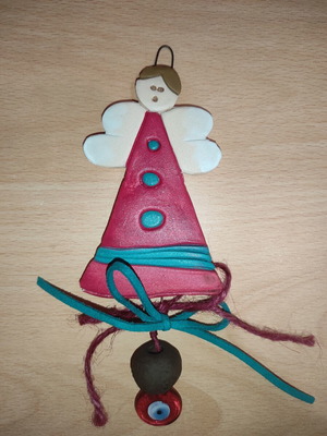 Decorative angel with eye handmade, like new