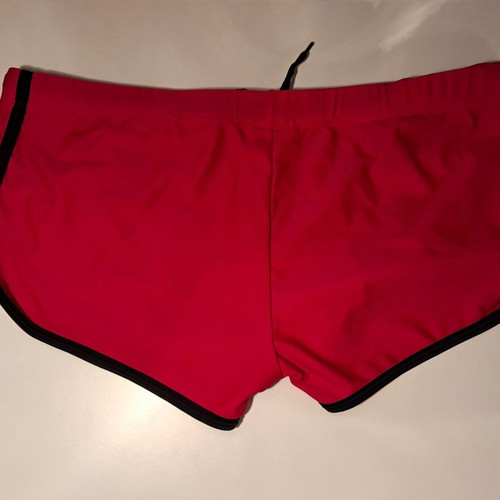 Desmiit men's sports swim shorts XL new, red and black