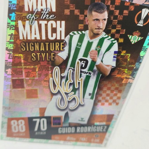 Guido Rodriguez Man of the Match collectible card like new