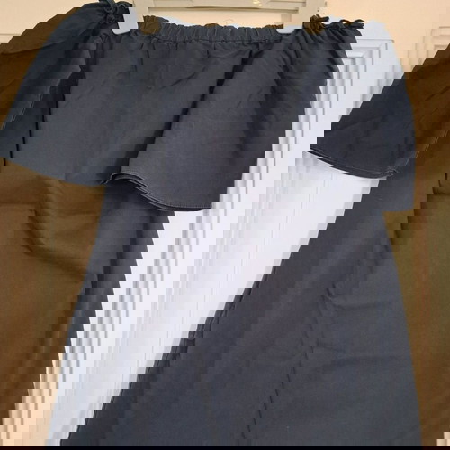 Φόρεμα Zara μπλε σκούρο medium με balloon μανίκια σαν καινούργιο