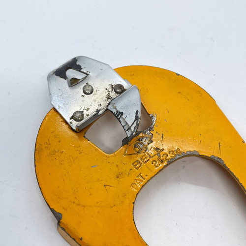 Bell 6-Way Can and Bottle Opener used, vintage yellow