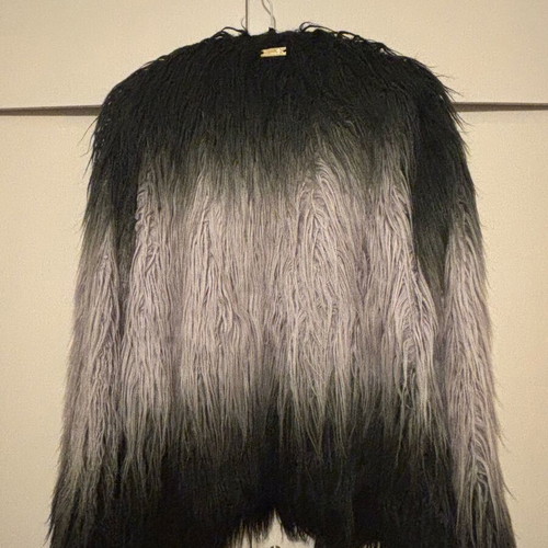 Lynne fur used, size Medium, black and gray