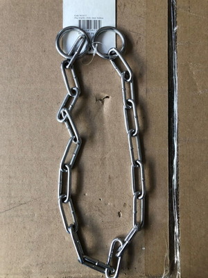 Dog Choke Collar Straight Chain 4mm x 60cm New