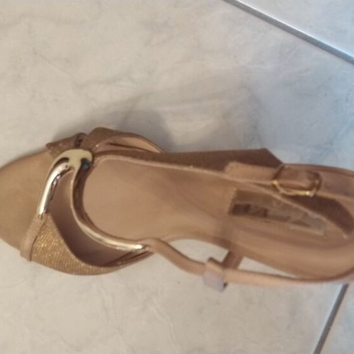 Exe gold high heel sandals size 38.5-39