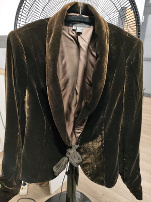 Βελουτέ σακάκι Zara μεταχειρισμένο, καφέ-χακί, μέτριο μέγεθος M