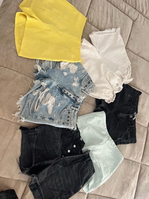 6 γυναικεία σορτς μεταχειρισμένα, small-medium, πολύχρωμα