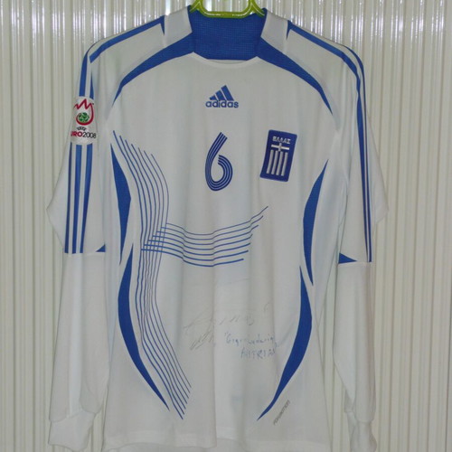 Greece National Team Jersey used, signed, Euro 2008 Basinas