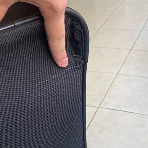 Delsey medium suitcase used, black
