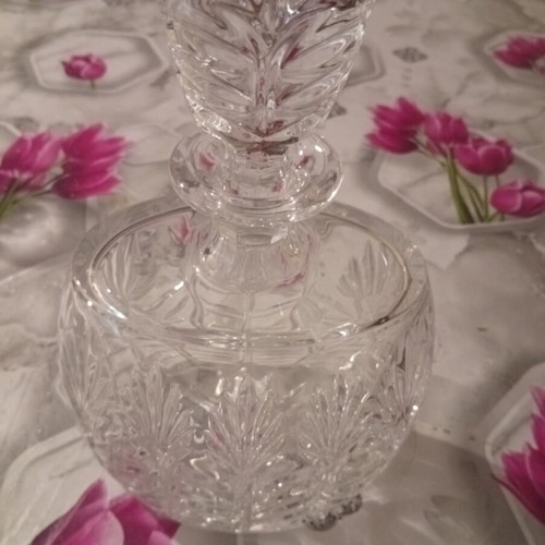 Crystal Carafe Luxury Engraved, new, height 26cm width 20cm