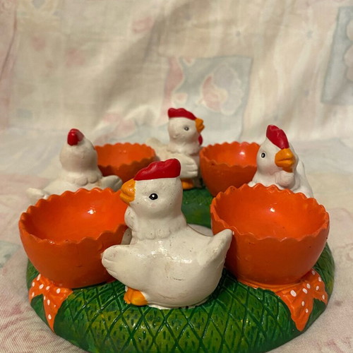 Ceramic Easter egg holder new with four slots