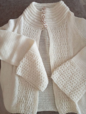 Handmade cardigan used, size M, beige