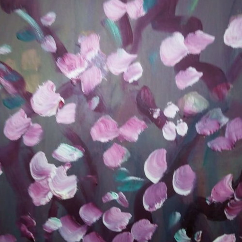 Dora Bouki oil painting with personal dedication, 1979