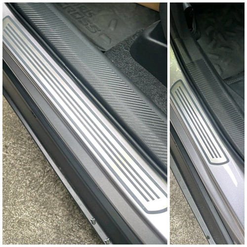 Universal interior decorative door sills new, stainless steel
