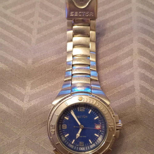 Sector watch with bracelet used, silver