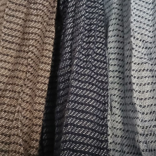 Scarf used, 180cm x 68cm, blue, light blue, brown