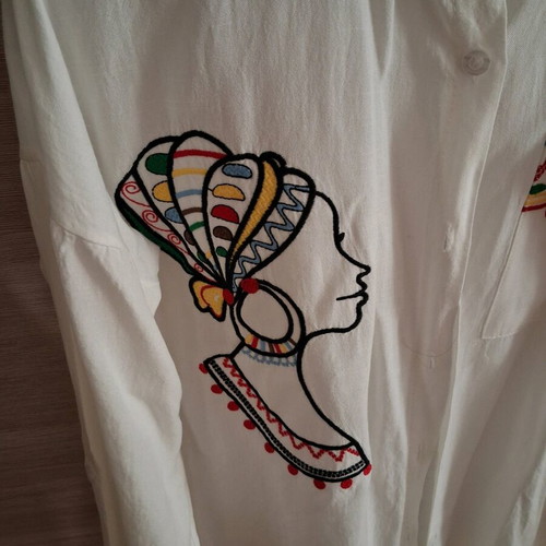 Ethnic white shirt like new, size M
