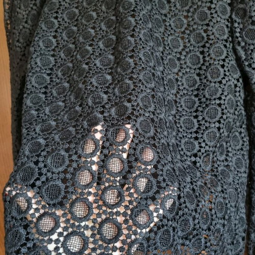 H&M black blouse like new, embroidered style, size L