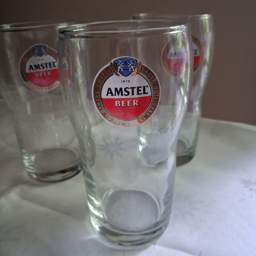 Amstel Beer Glasses set of 6 0.3L new