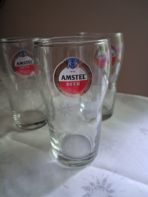 Ποτήρια μπύρας Amstel 6 τεμάχια 0,3l καινούργια