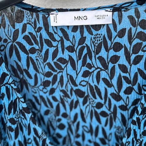 Mango dress, black and blue, size S