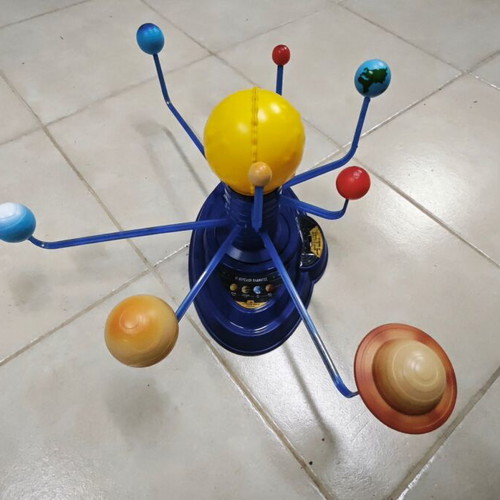Planetarium educational toy like new, solar system model with light