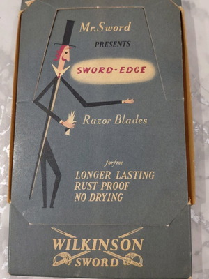 Wilkinson Sword paper box with razor blade holders from the 1960s, like new