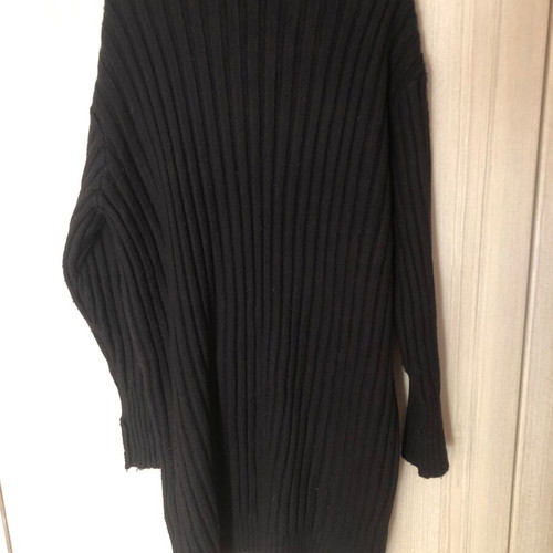 HnM knit sweater dress black used, size M/L