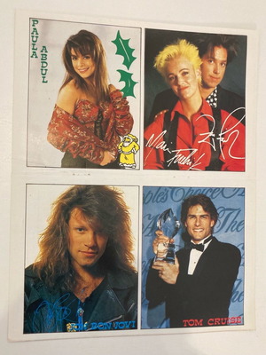 Abdul - Roxette - Jovi - Cruise Card Postal from the magazine Katina In good condition Price 8 Euros