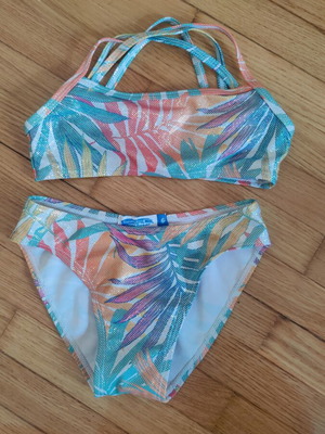 Girls' swimsuit, size 6 years, multicolour