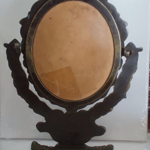 Vintage ornate bronze mirror 1960, like new