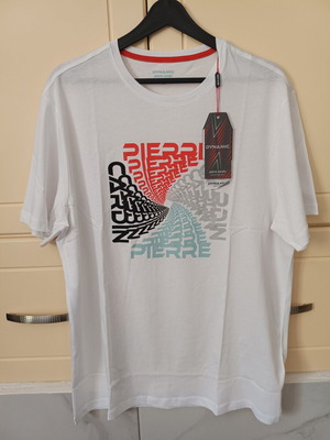 Pierre Cardin men's t-shirt XXL new, white, slim fit