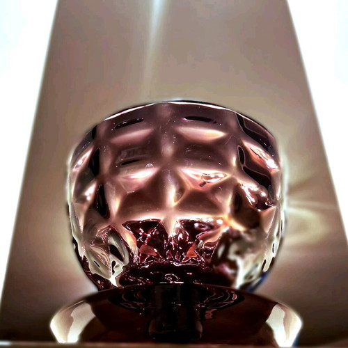 Vintage Amethyst Glass footed dessert bowls σαν καινούργιο, μεσοπολεμικό bohemian