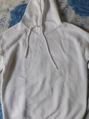 Shein white hoodie used, size S