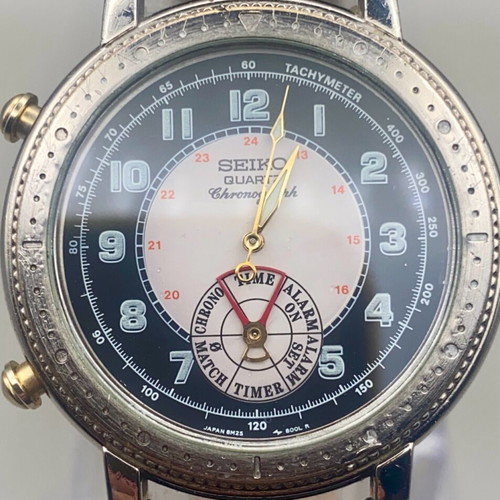 Seiko 8M25-8000 Dancing Hands quartz chronograph watch used