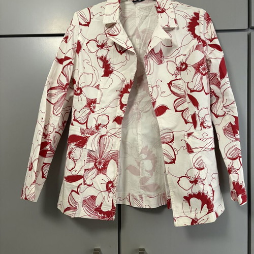 Floral jacket Magnetie per donna large, like new, white and red