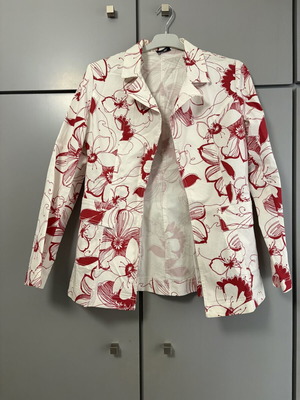Floral jacket Magnetie per donna large, like new, white and red