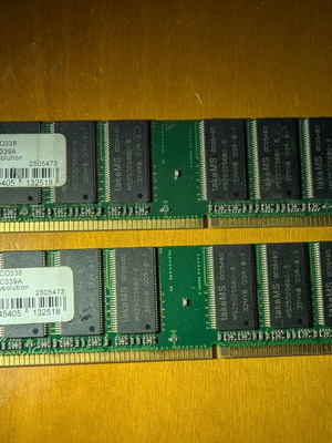 DDR RAM kit 512MB (2x256MB) takeMS used for desktop