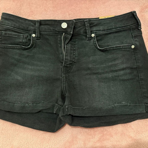 Mango MNG Jeans black denim shorts size EU 38 like new