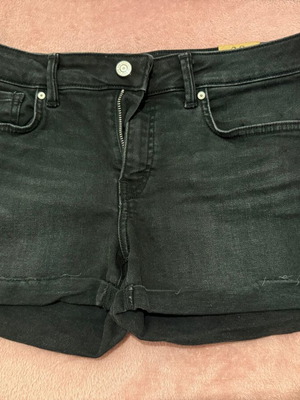 Mango MNG Jeans black denim shorts size EU 38 like new