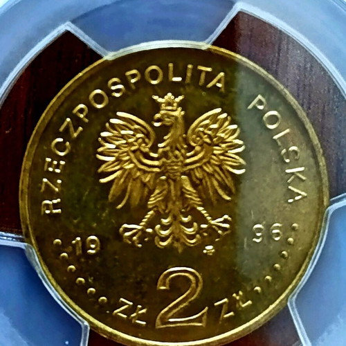 Gold Coin 2 Zloty Poland 1996 MS 65 Scandinavian Gold