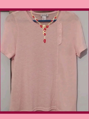 Pink blouse with soft color and beautiful design, like new, size L