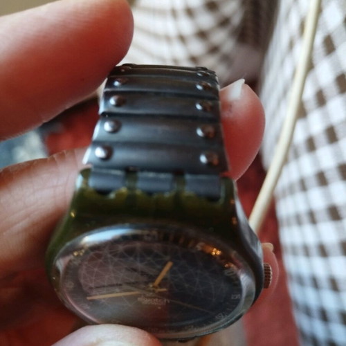 Swatch solar watch 1996 used, black